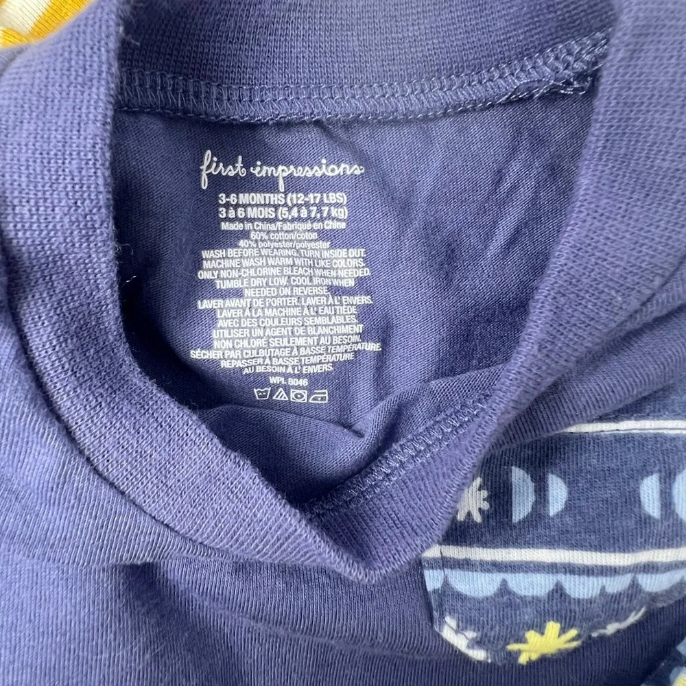 Carter's 6M Denim Overalls 2 Shirts Lot Cute Outfit Light Wash Playwear Unisex